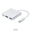 [Hoả Tốc - HCM] Bộ chia Hoco HB14 Type C sang USB3.0+HDMI+PD