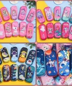 Hộp Đựng Bút Họa Tiết In Nổi 3D Vải Chống Thấm Nước, Cute Khóa Kéo Dễ Thương