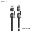 [HCM - BH 12 Tháng] Remax C1 dây cáp sạc 4 đầu A+C>C+L 240W chiều dài 1,2m